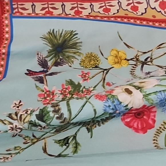 Umgee Top Blouse Floral Butterflies Trumpet Sleeves Off Shoulder Size M … - Picture 2 of 7